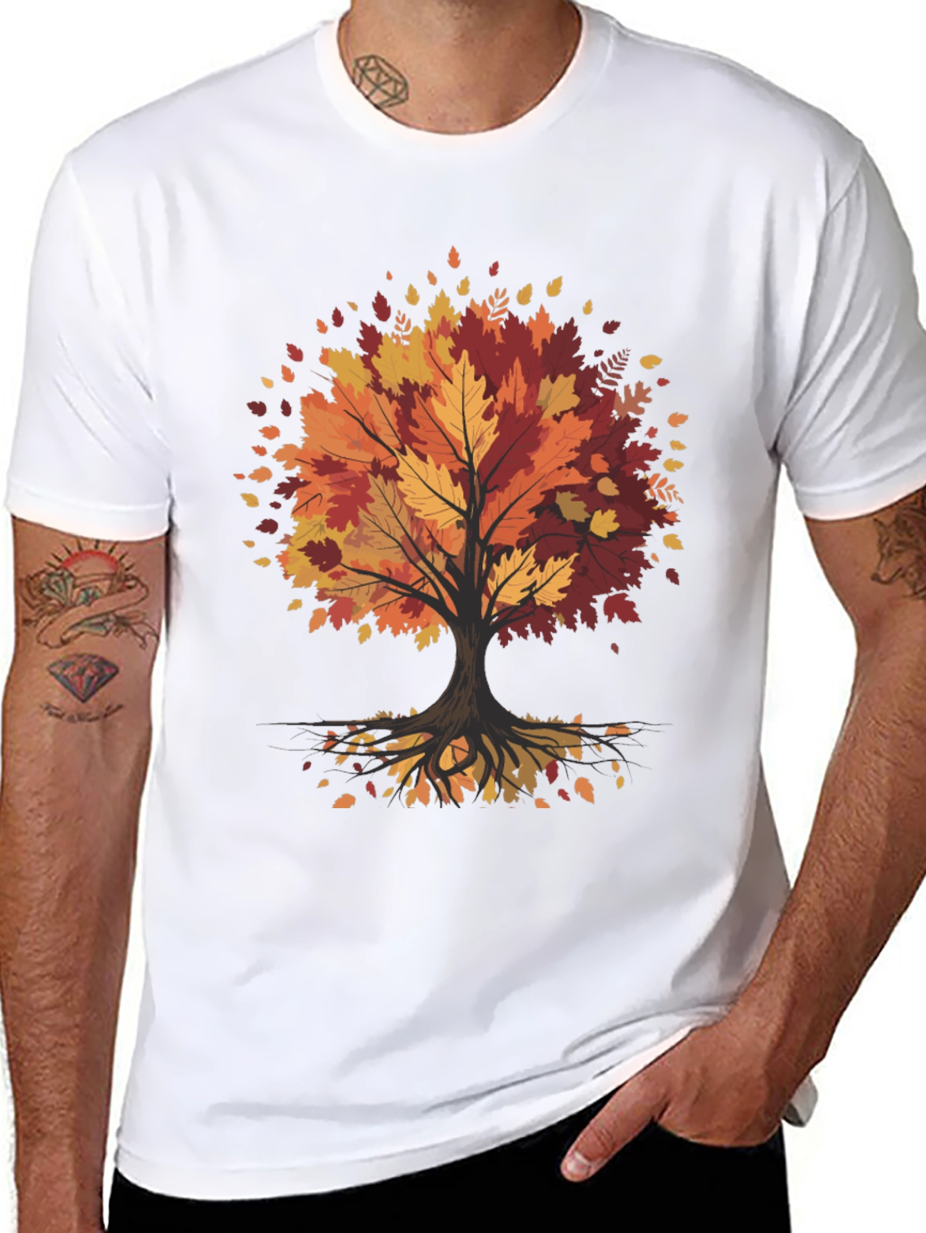 Autumn Tree Graphic Tee - Stylish Fall Design