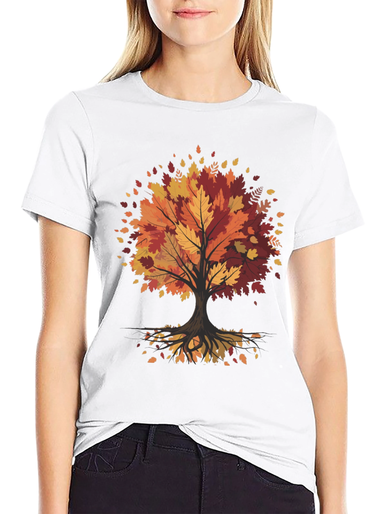 Autumn Tree Graphic Tee - Stylish Fall Design