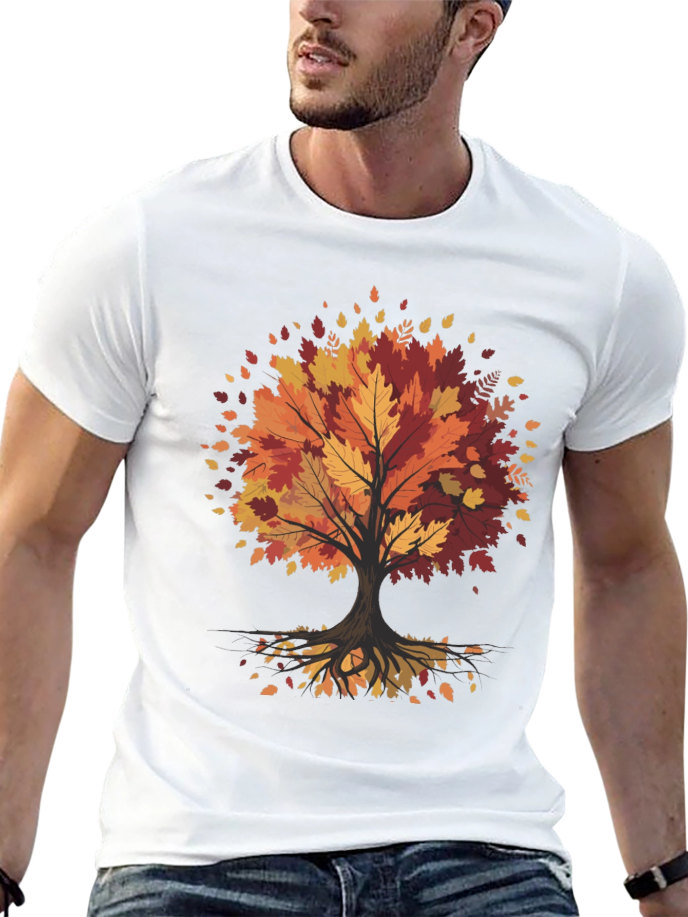 Autumn Tree Graphic Tee - Stylish Fall Design