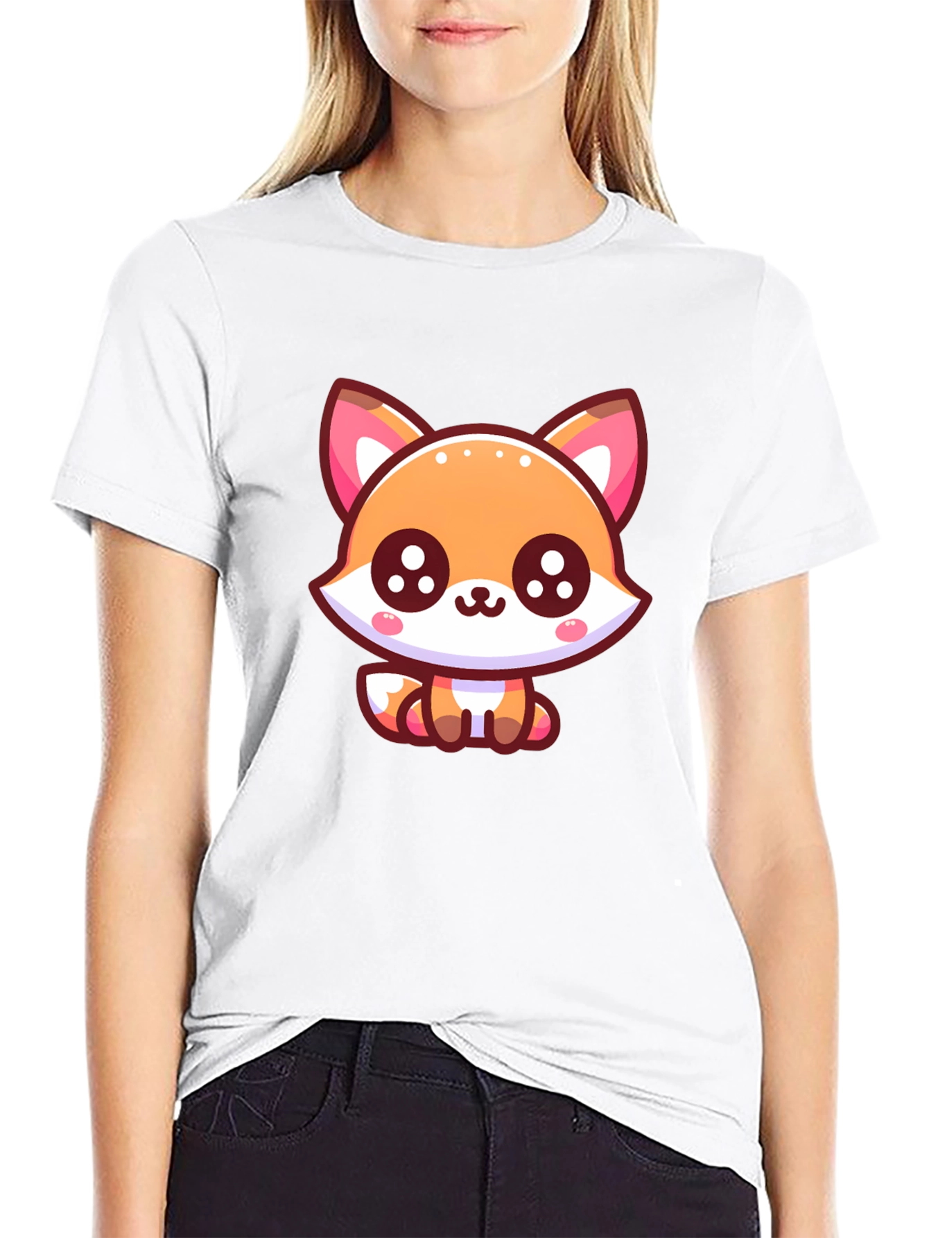 Cute Cartoon Fox Graphic Tee