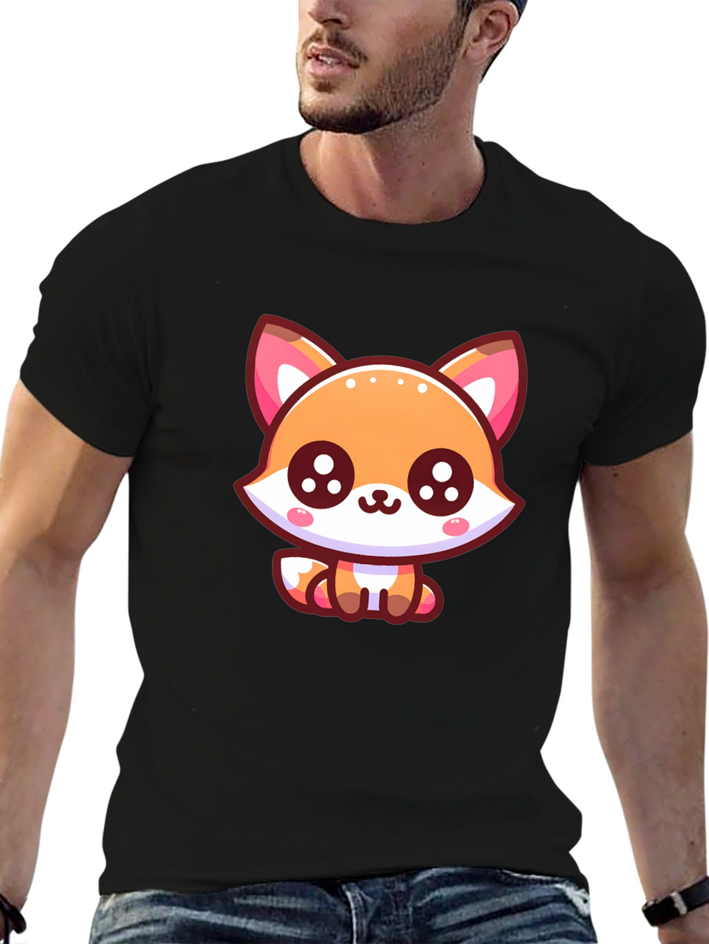 Cute Cartoon Fox Graphic Tee