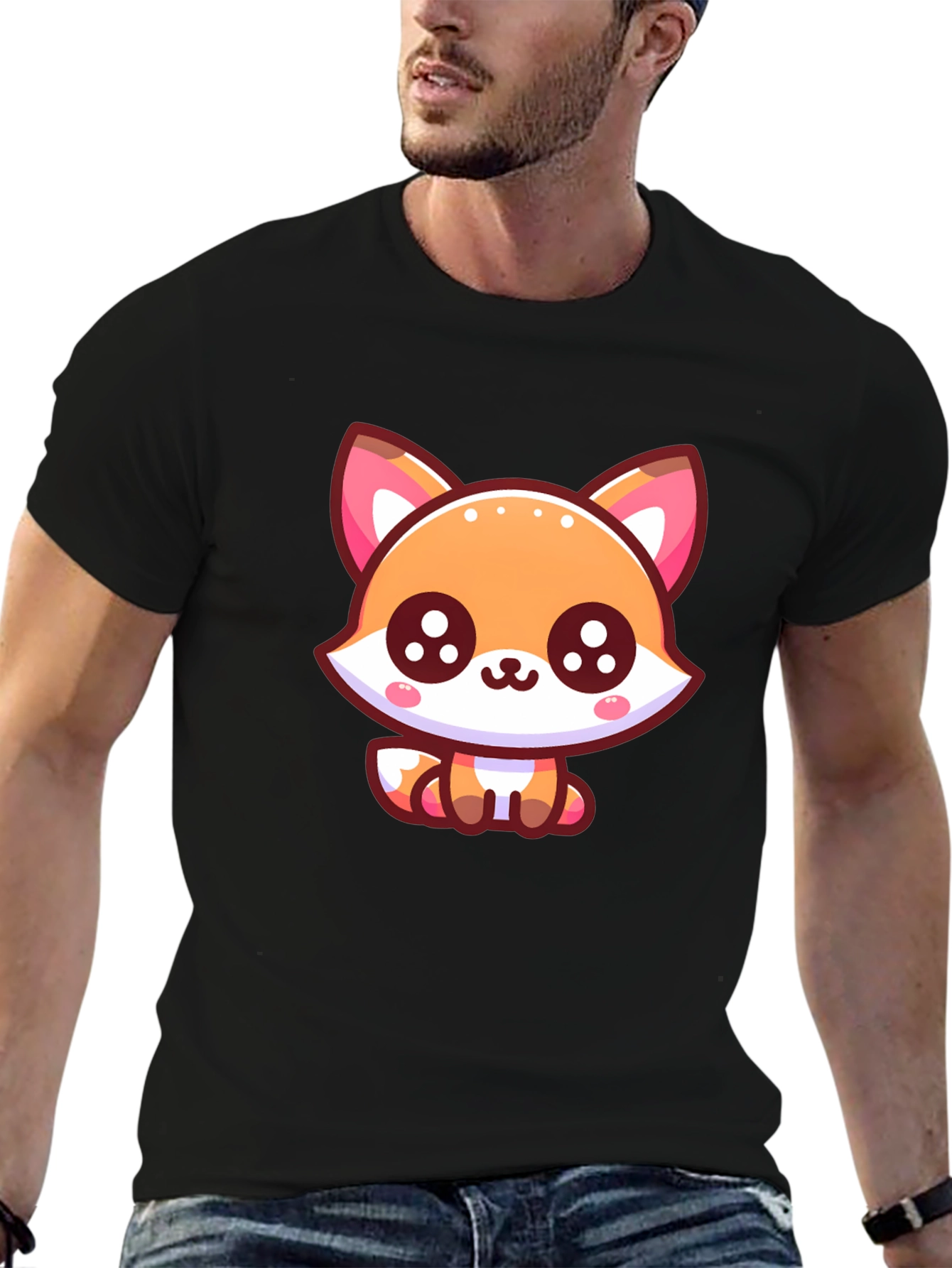 Cute Cartoon Fox Graphic Tee