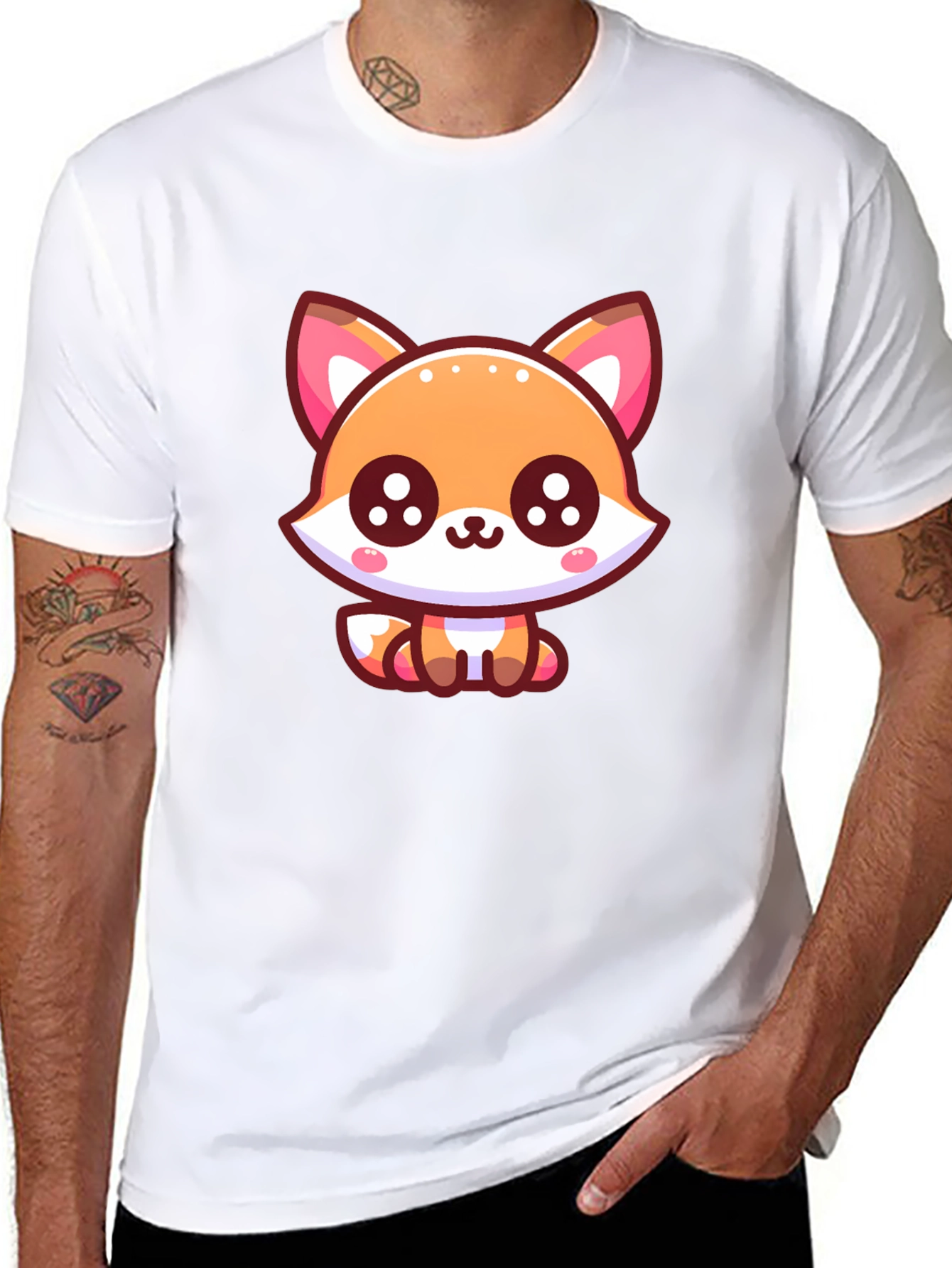 Cute Cartoon Fox Graphic Tee