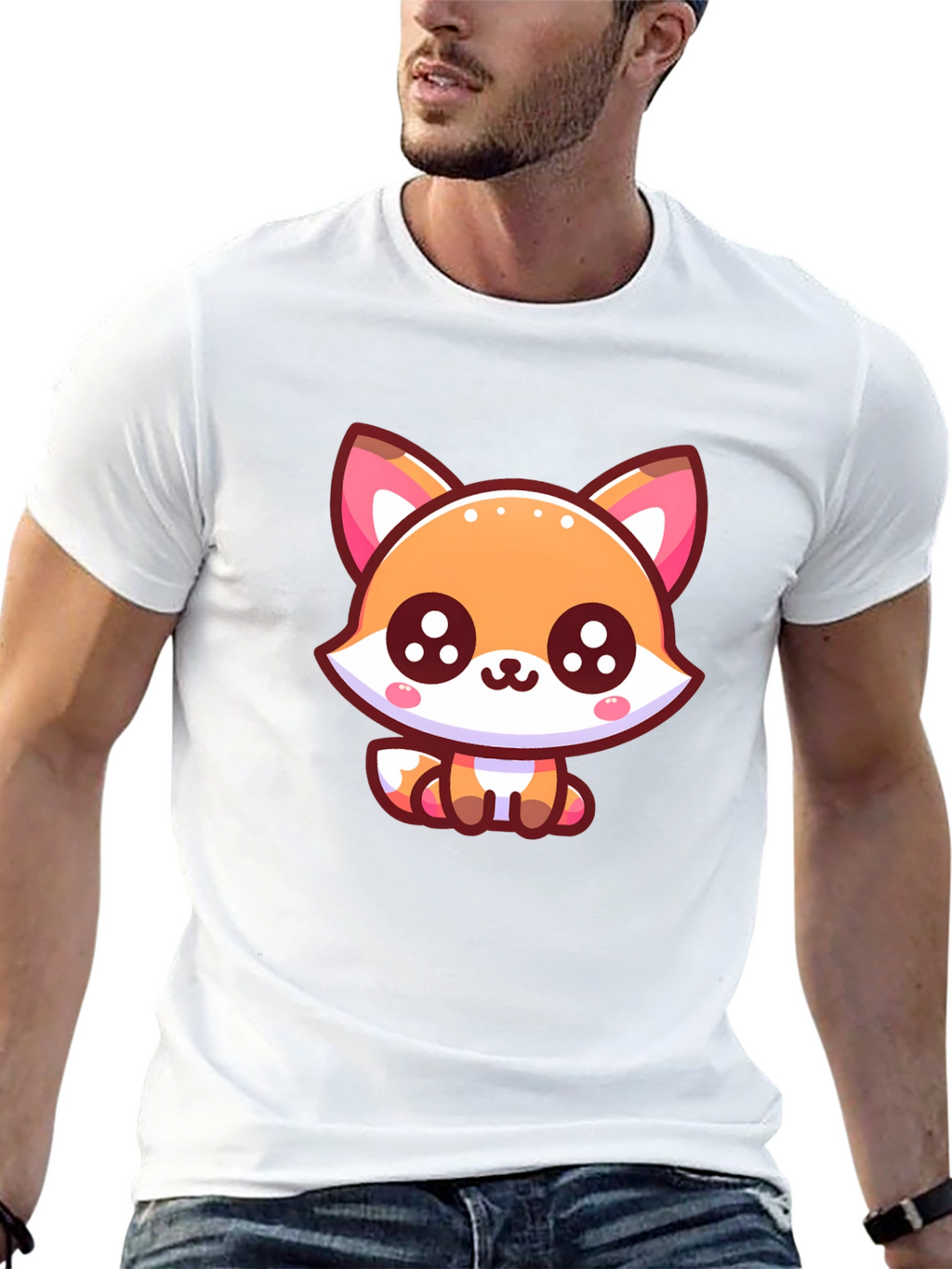 Cute Cartoon Fox Graphic Tee
