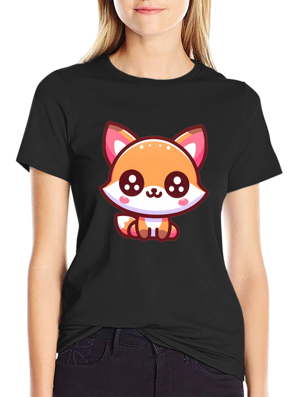 Cute Cartoon Fox Graphic Tee