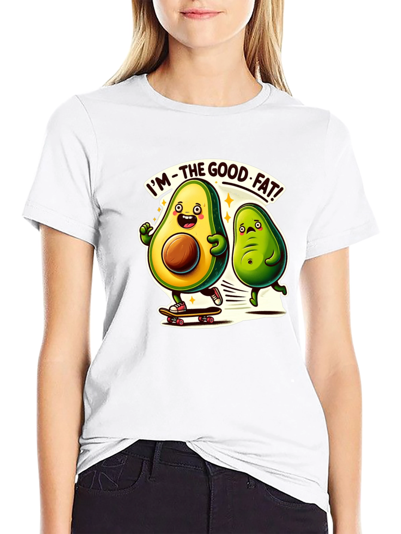 Avocado Good Fat Black T-Shirt