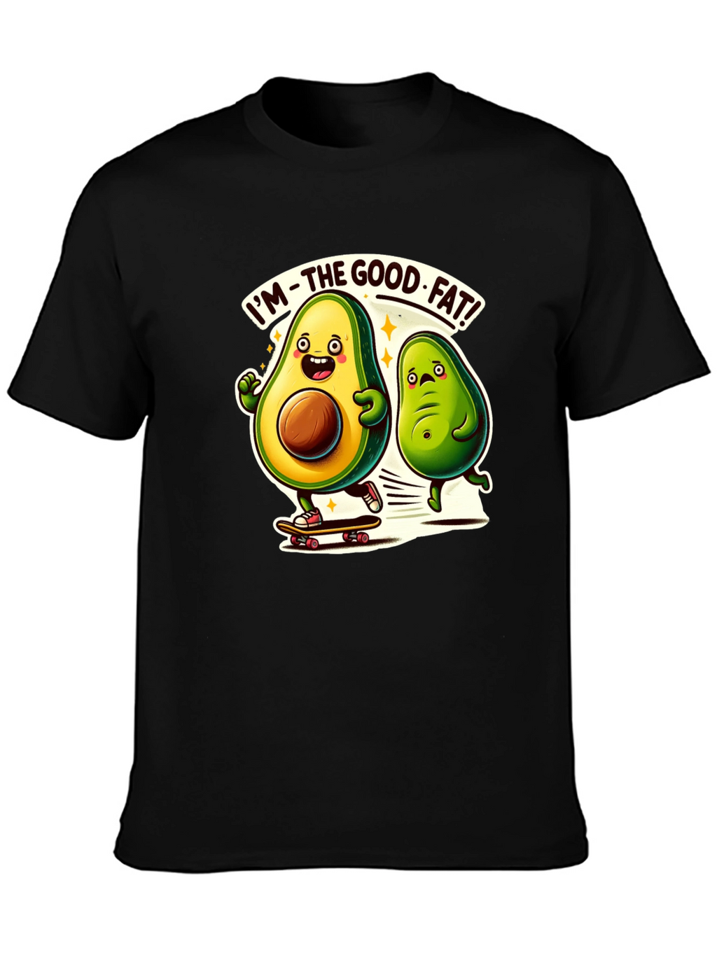 Avocado Good Fat Black T-Shirt