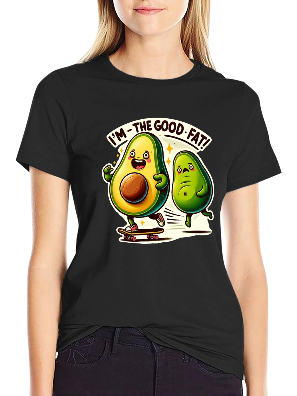 Avocado Good Fat Black T-Shirt