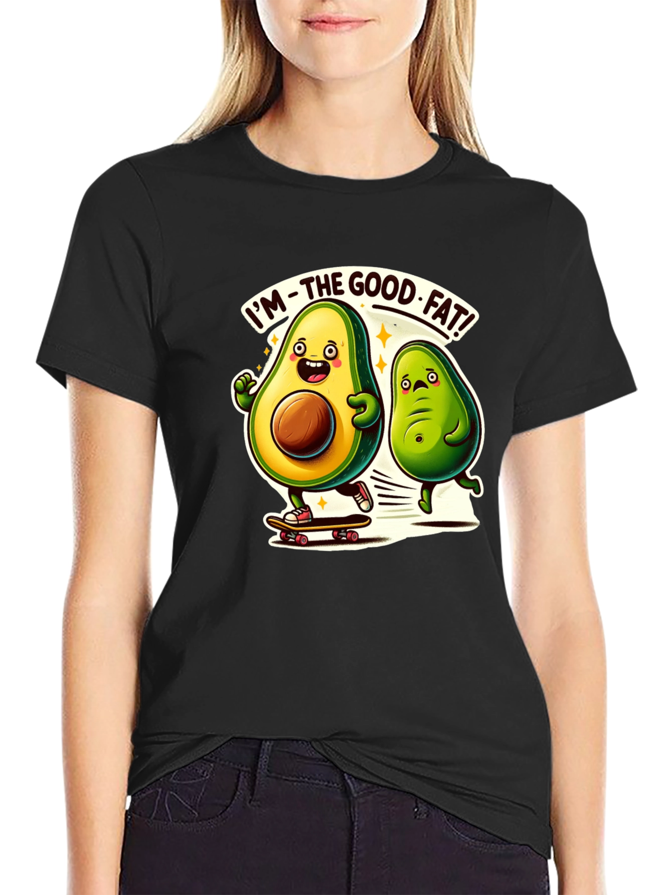 Avocado Good Fat Black T-Shirt