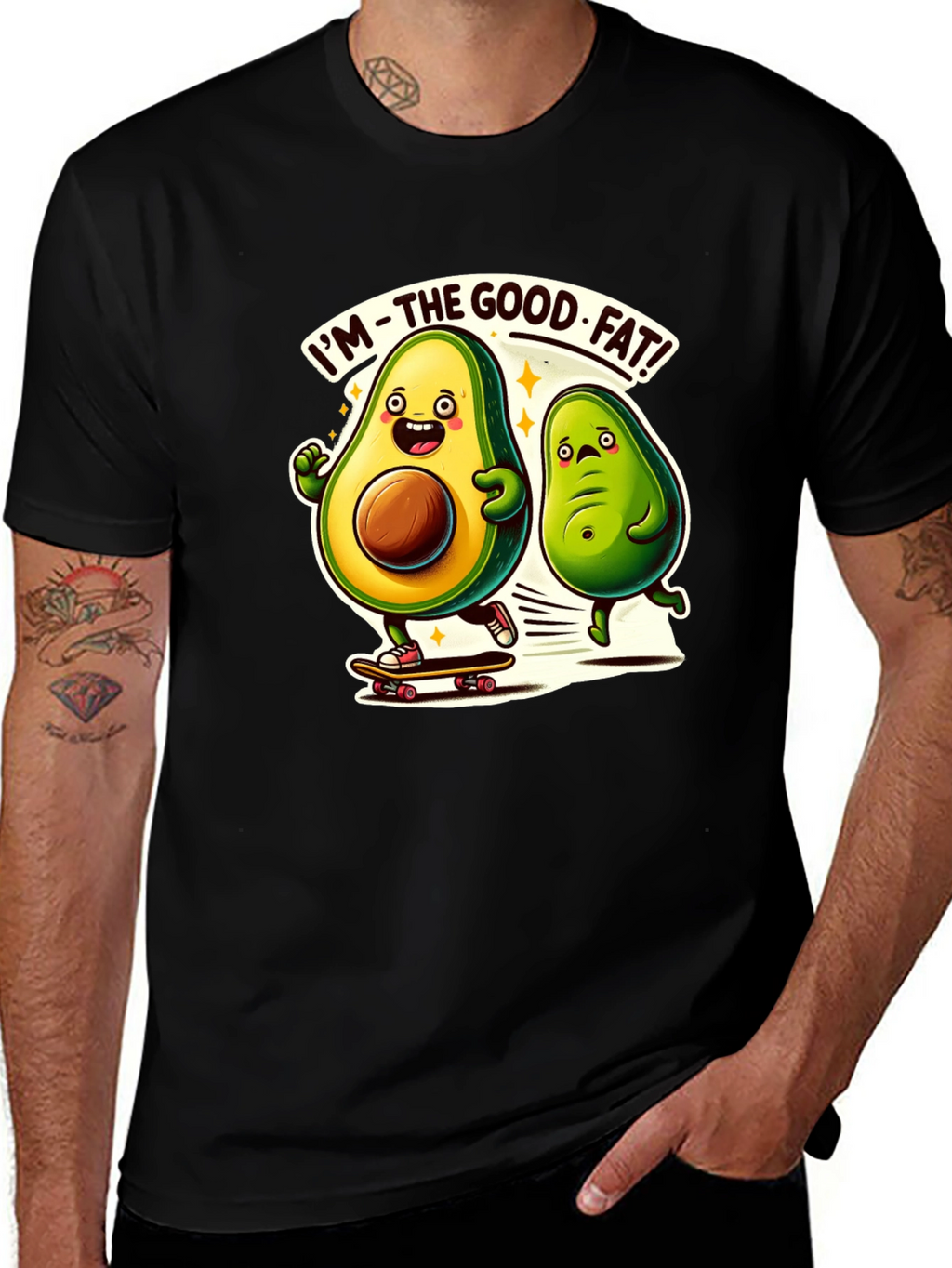 Avocado Good Fat Black T-Shirt