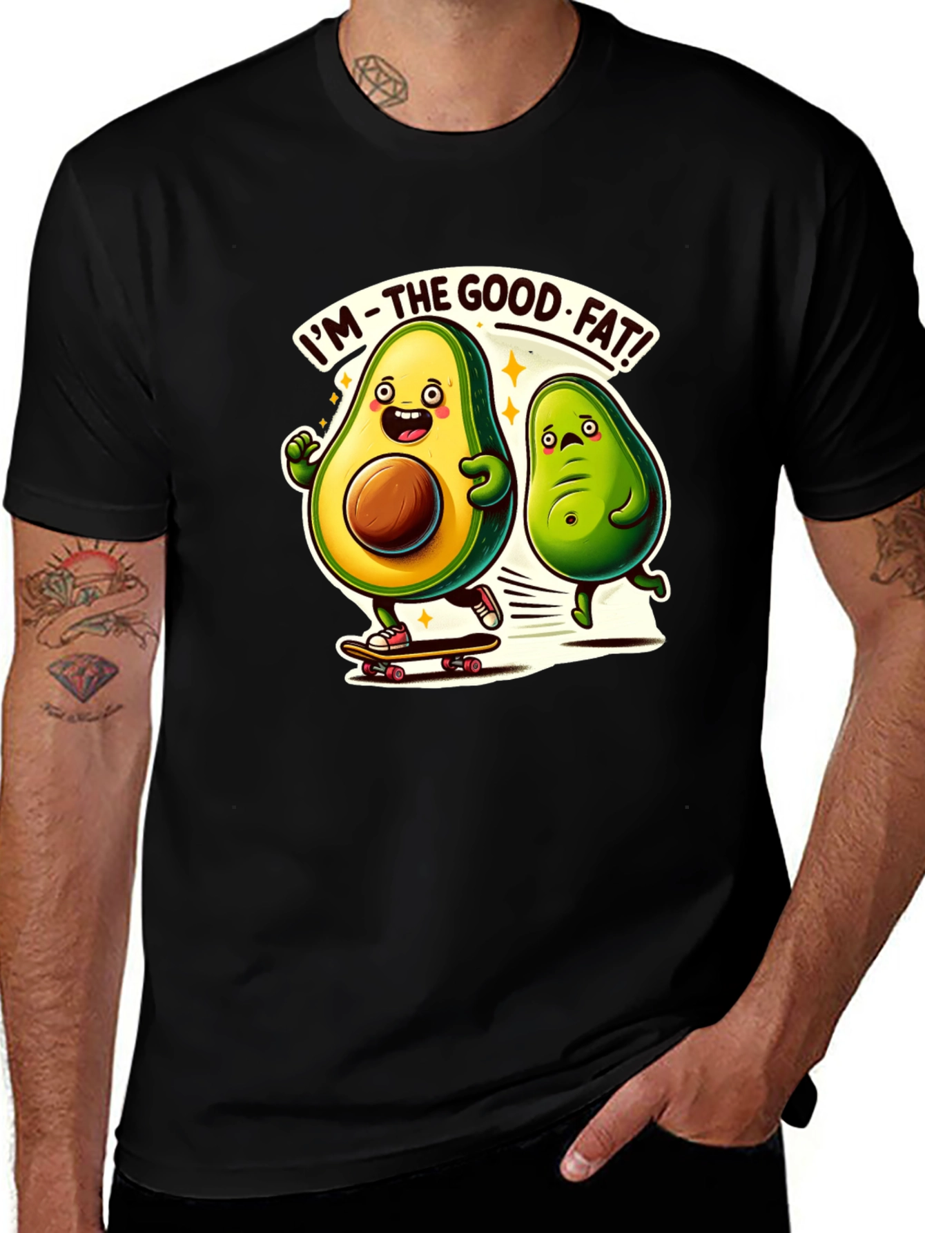 Avocado Good Fat Black T-Shirt