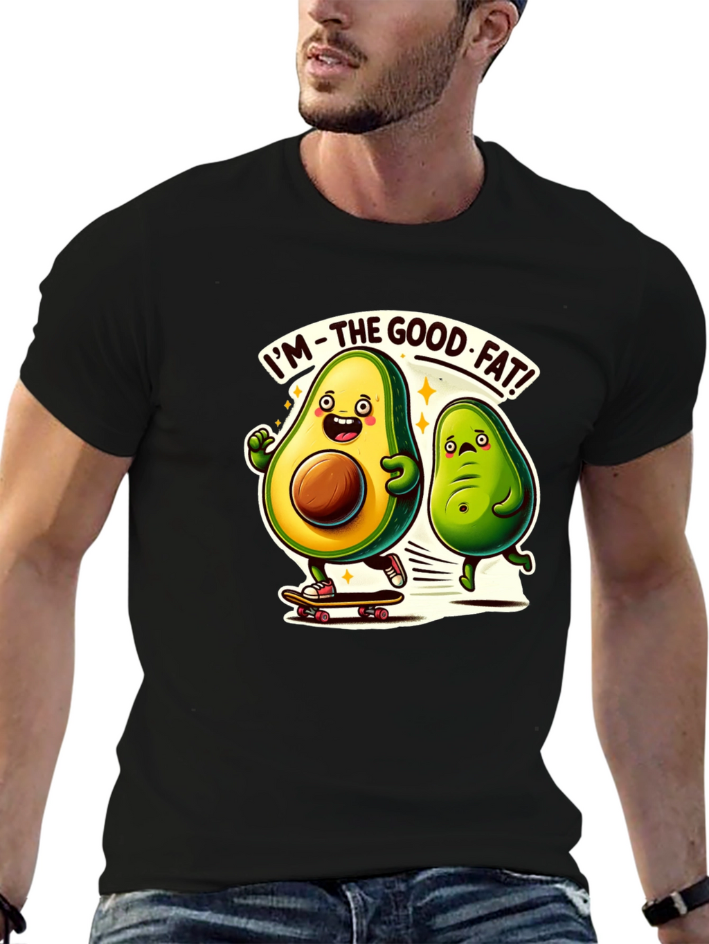 Avocado Good Fat Black T-Shirt