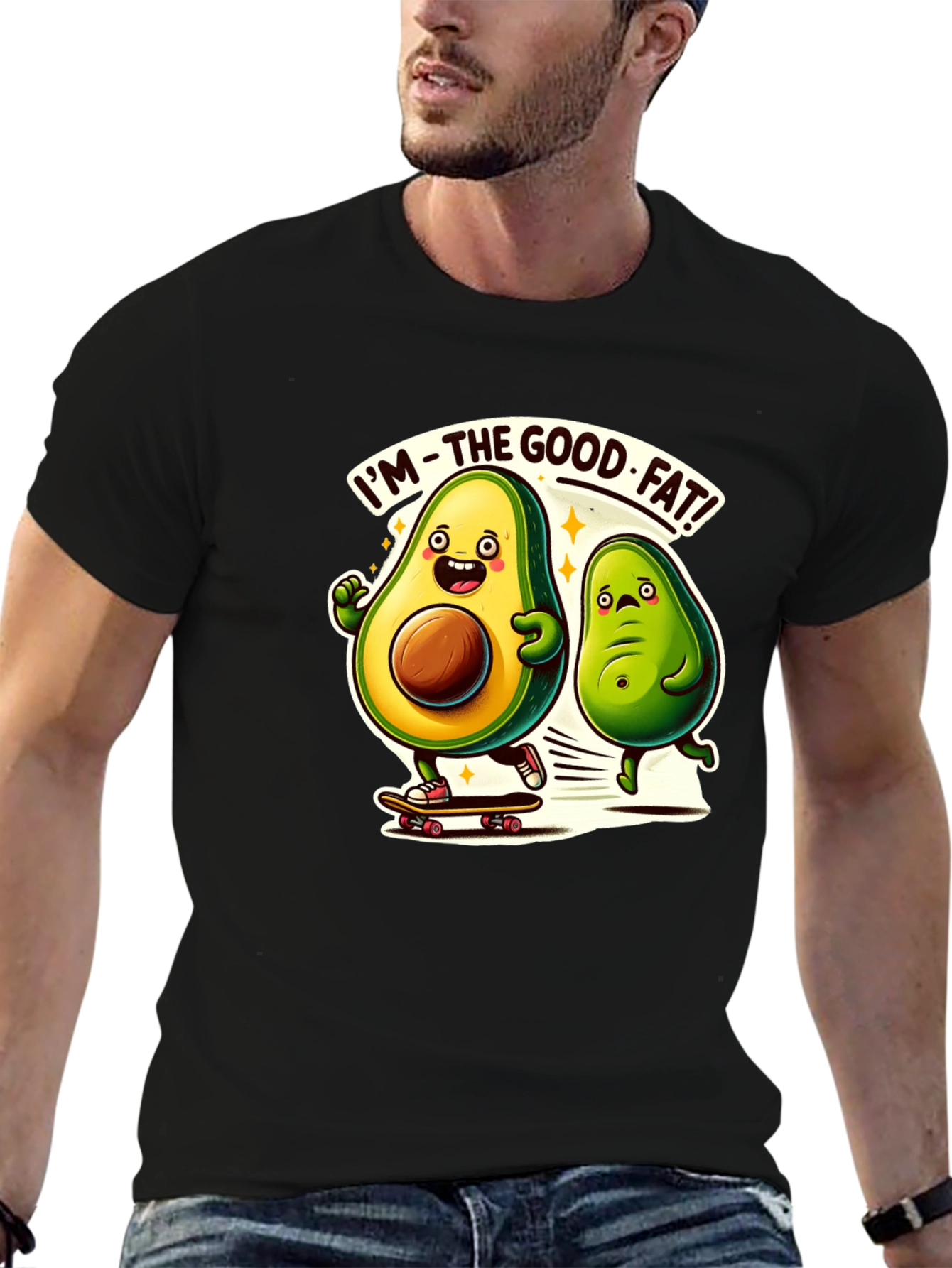 Avocado Good Fat Black T-Shirt
