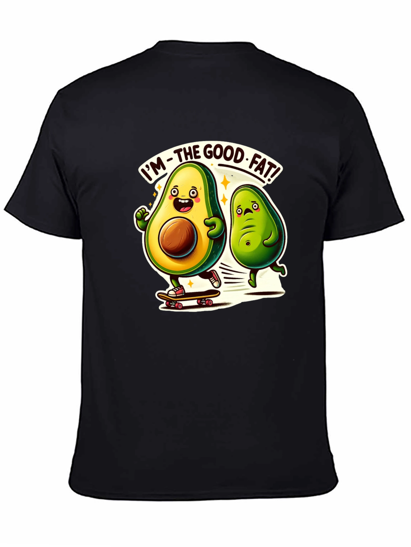 Avocado Good Fat Black T-Shirt