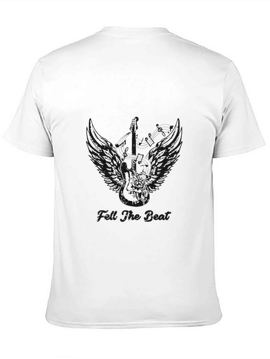 Feel The Beat Guitar Wings Black Tee