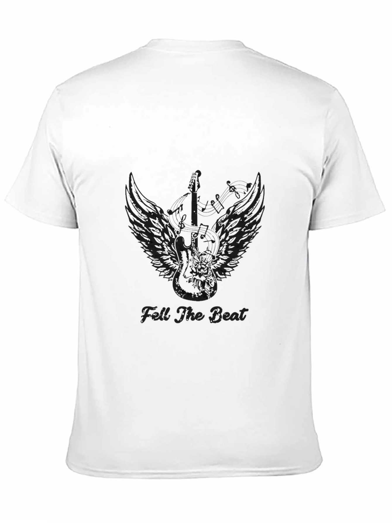 Feel The Beat Guitar Wings Black Tee