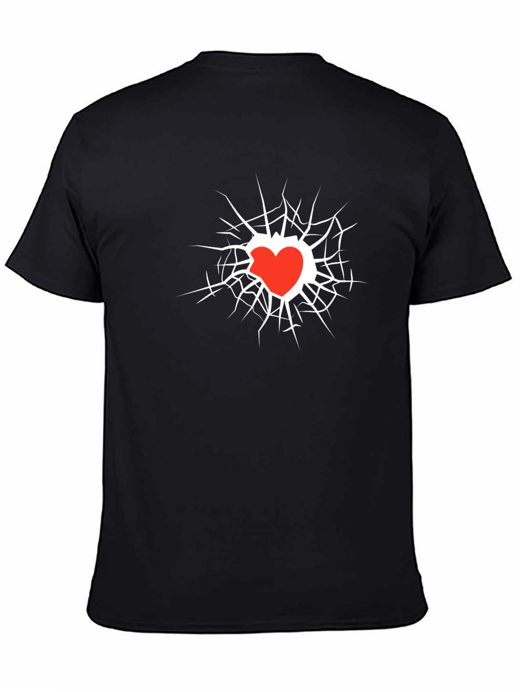 Broken Heart Graphic Black Tee