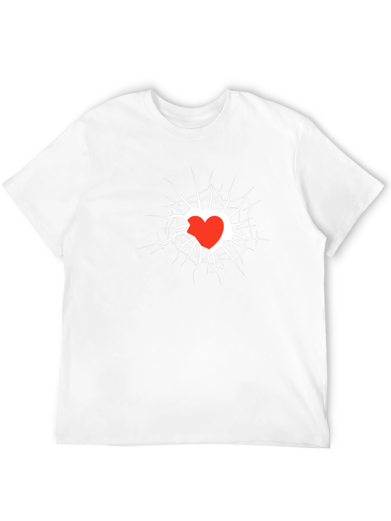 Broken Heart Graphic Black Tee