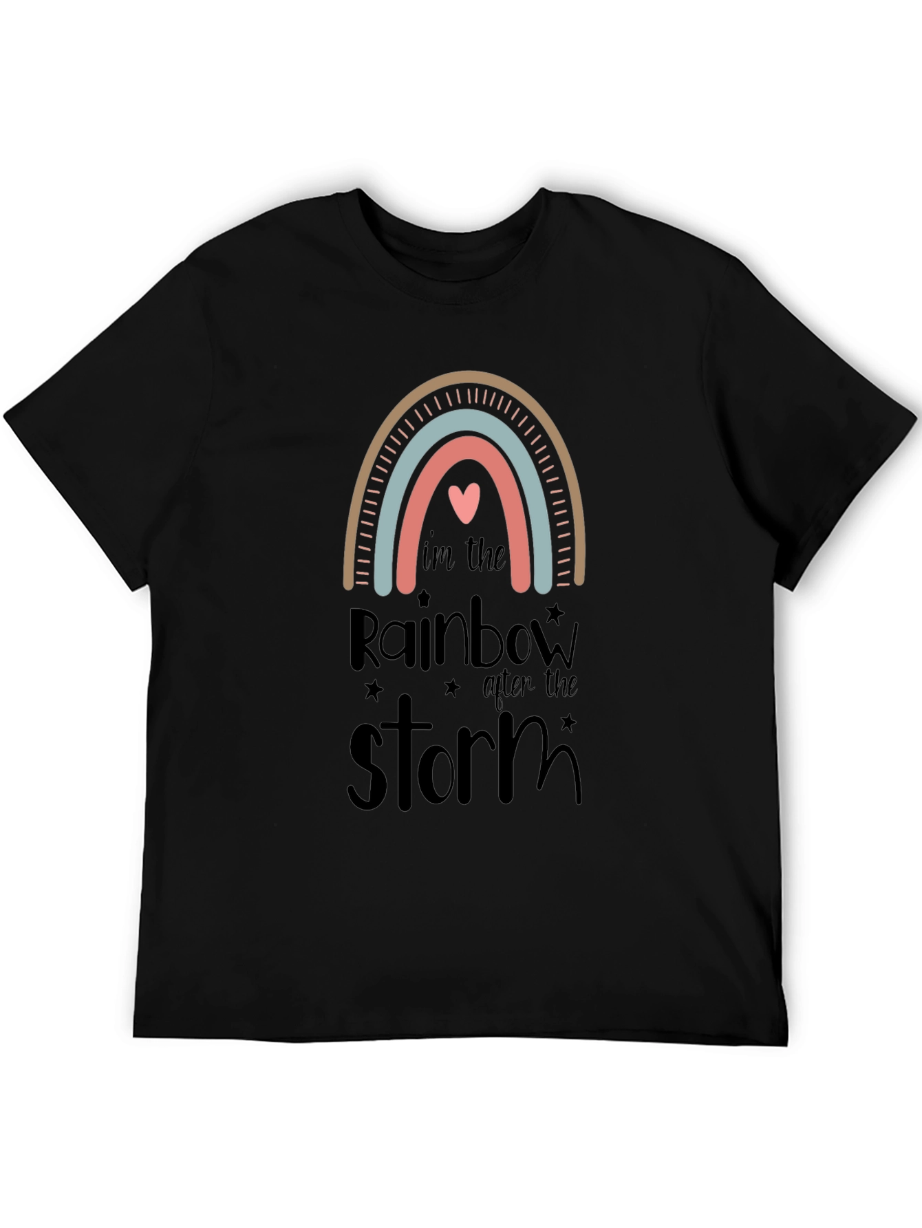 Rainbow After the Storm Black Graphic Tee