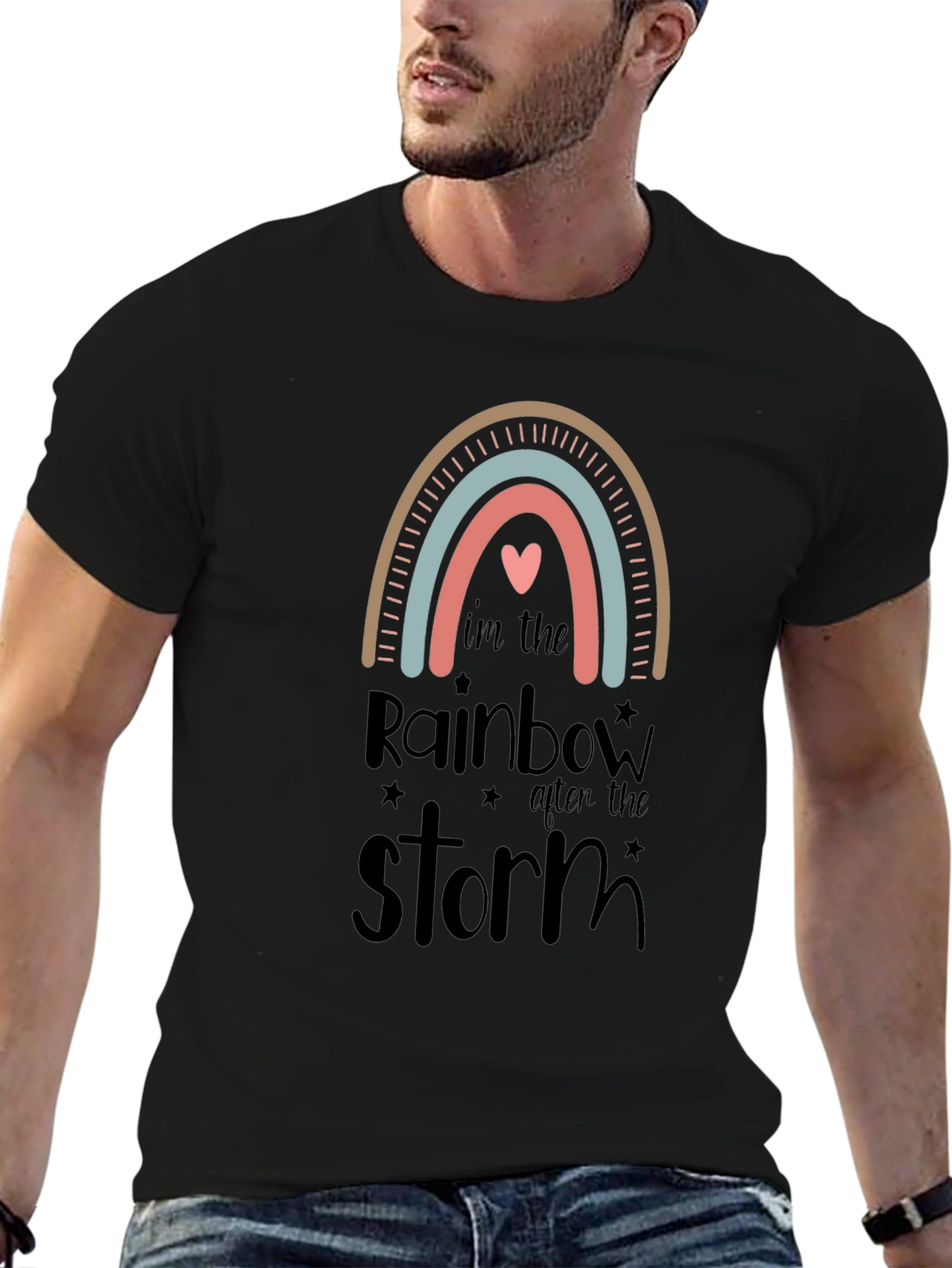 Rainbow After the Storm Black Graphic Tee