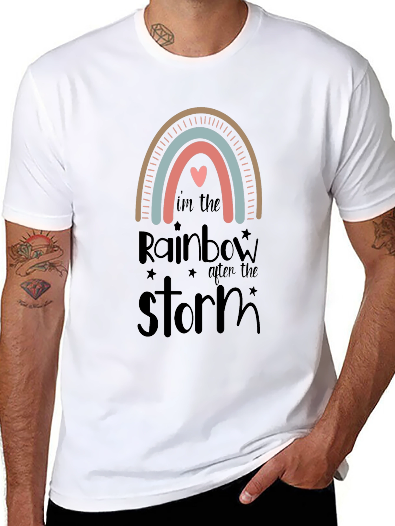 Rainbow After the Storm Black Graphic Tee