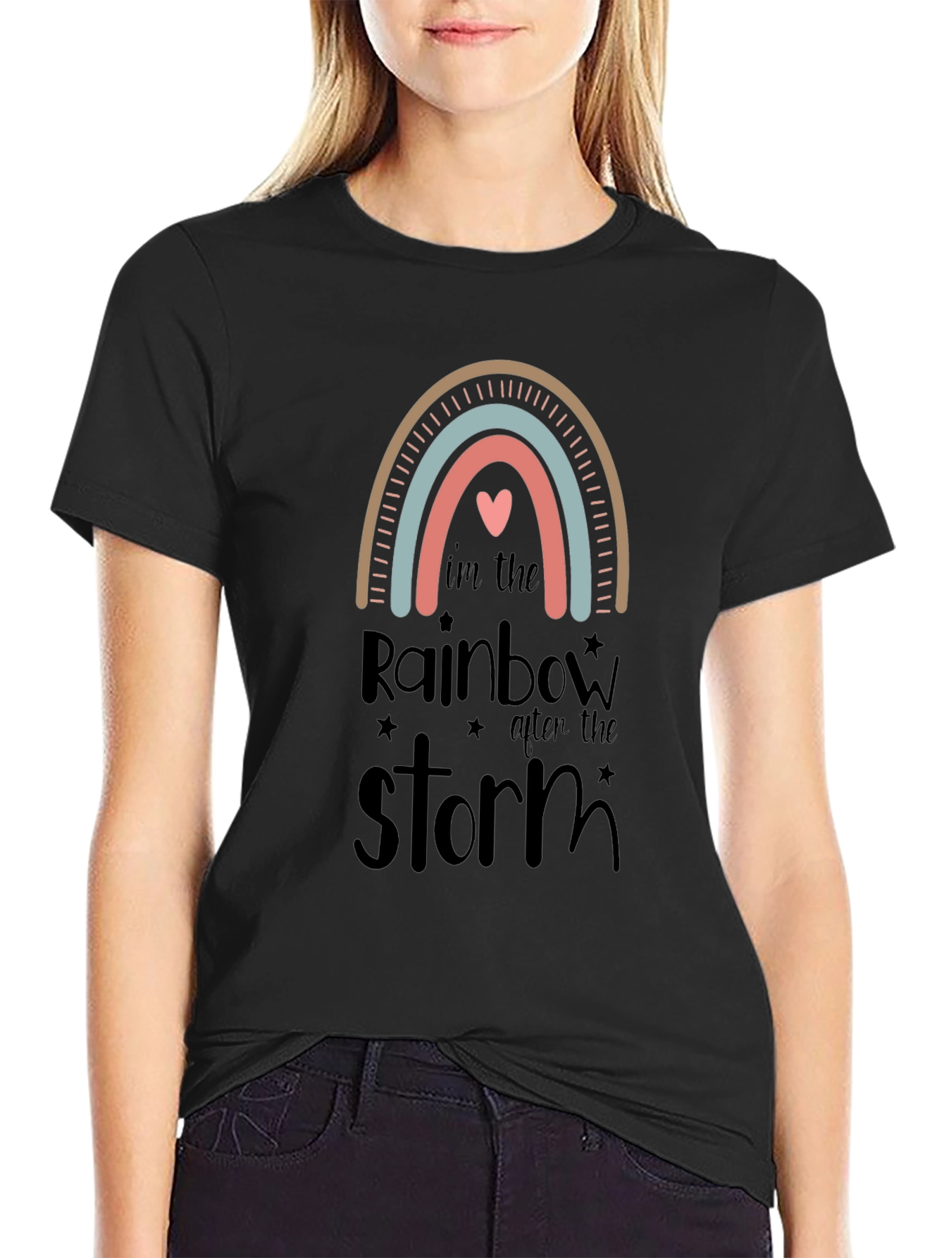 Rainbow After the Storm Black Graphic Tee