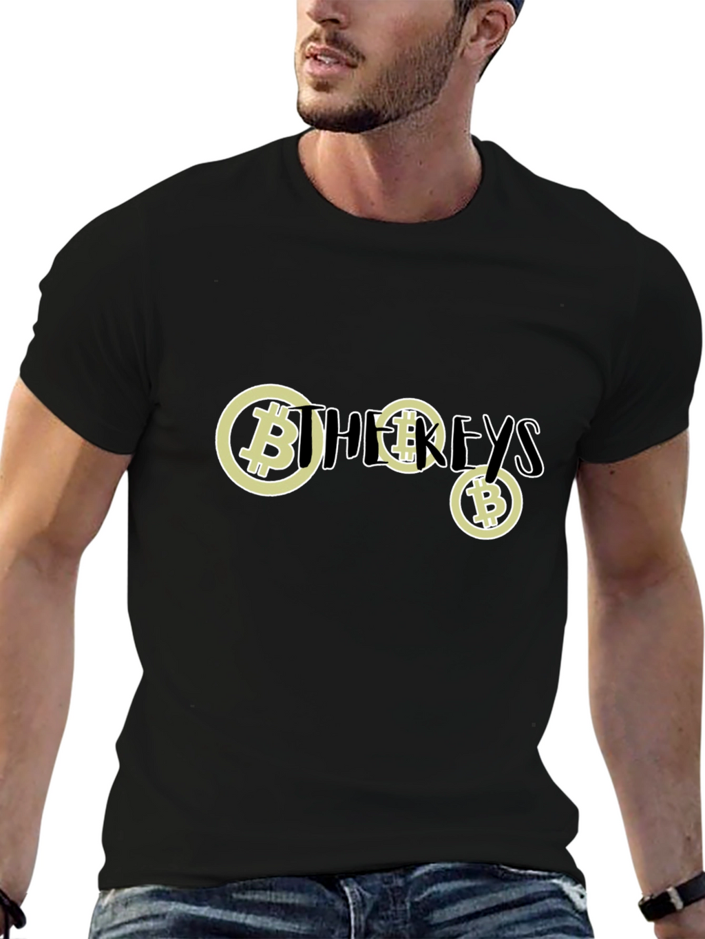Bitcoin Keys Black T-Shirt - Crypto Fashion