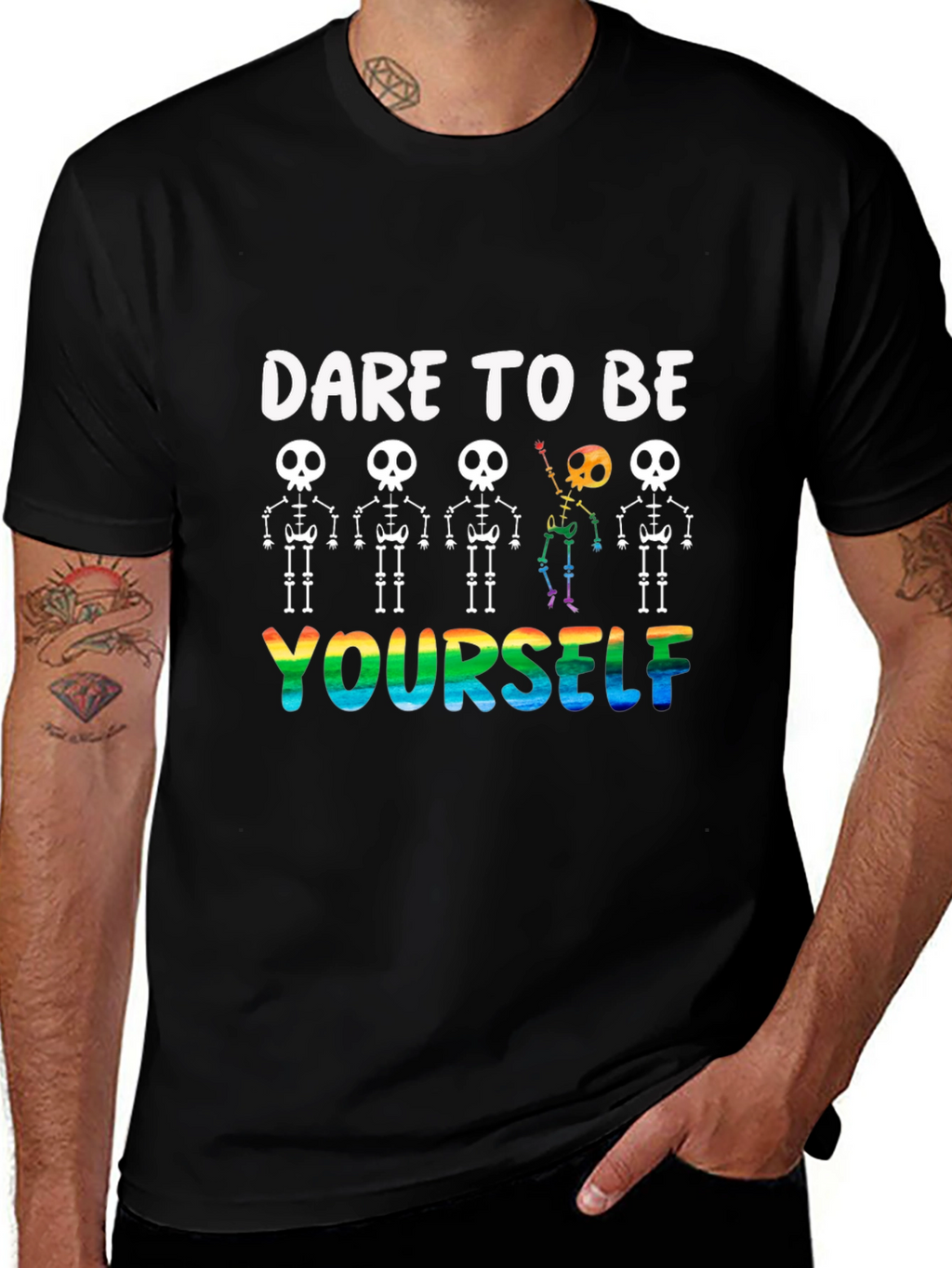 Dare to Be Yourself Skeleton Pride T-Shirt