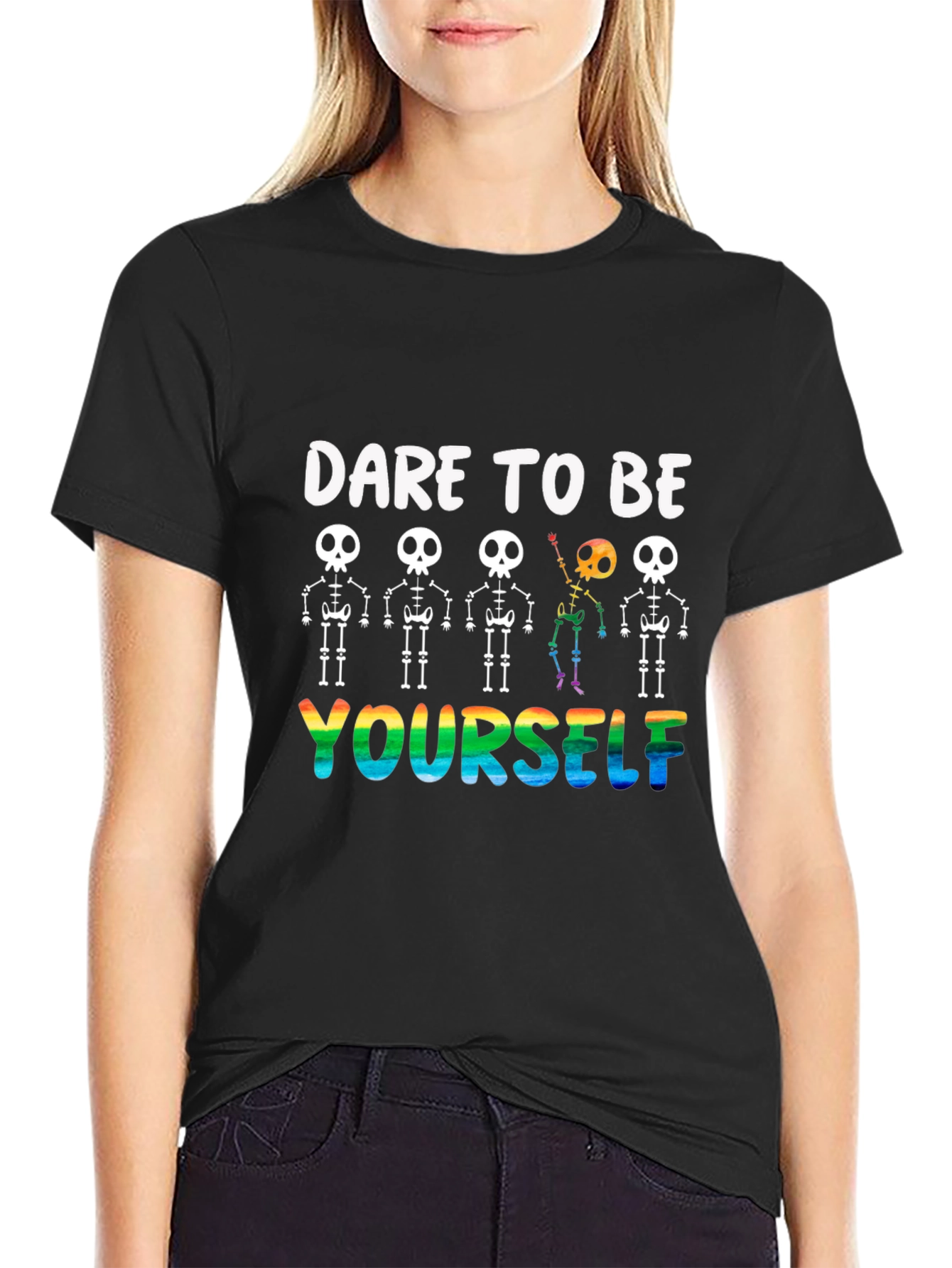 Dare to Be Yourself Skeleton Pride T-Shirt