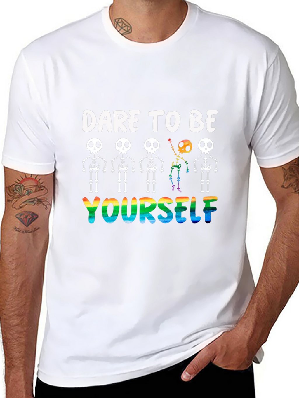 Dare to Be Yourself Skeleton Pride T-Shirt