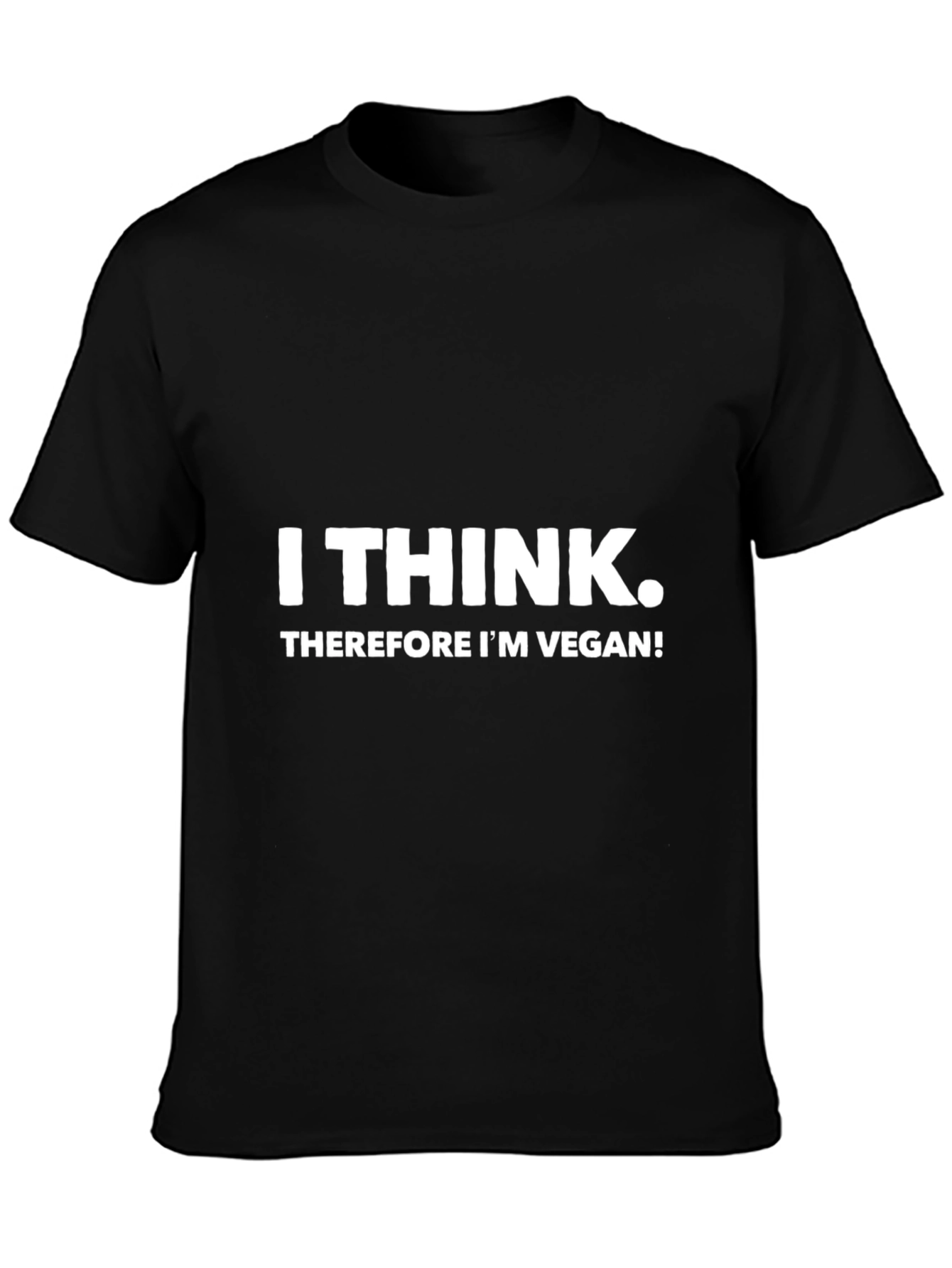 I Think Therefore Im Vegan Black Tee