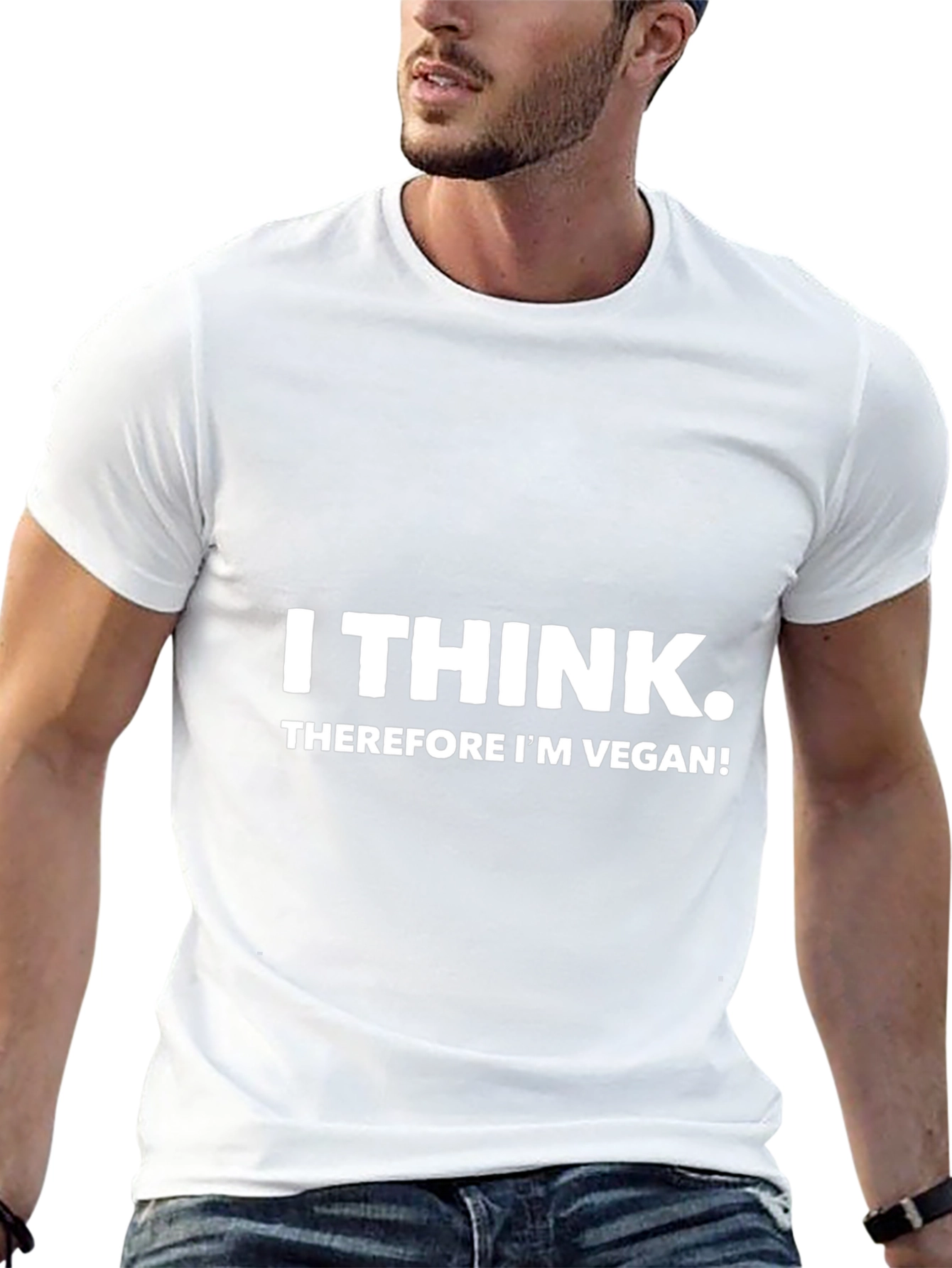 I Think Therefore Im Vegan Black Tee