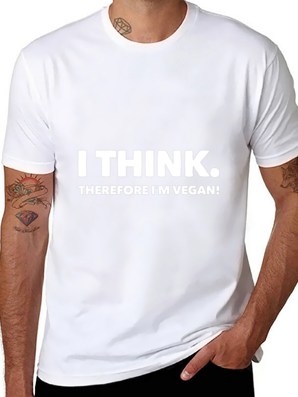 I Think Therefore Im Vegan Black Tee