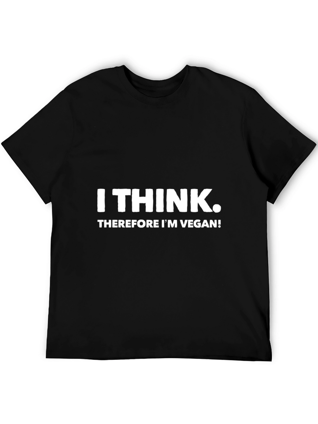 I Think Therefore Im Vegan Black Tee