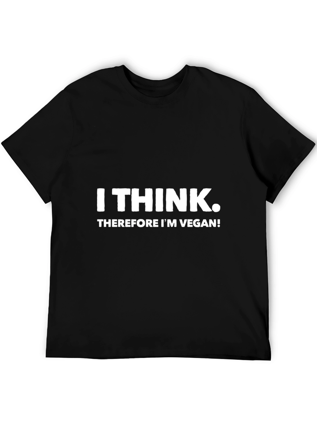 I Think Therefore Im Vegan Black Tee