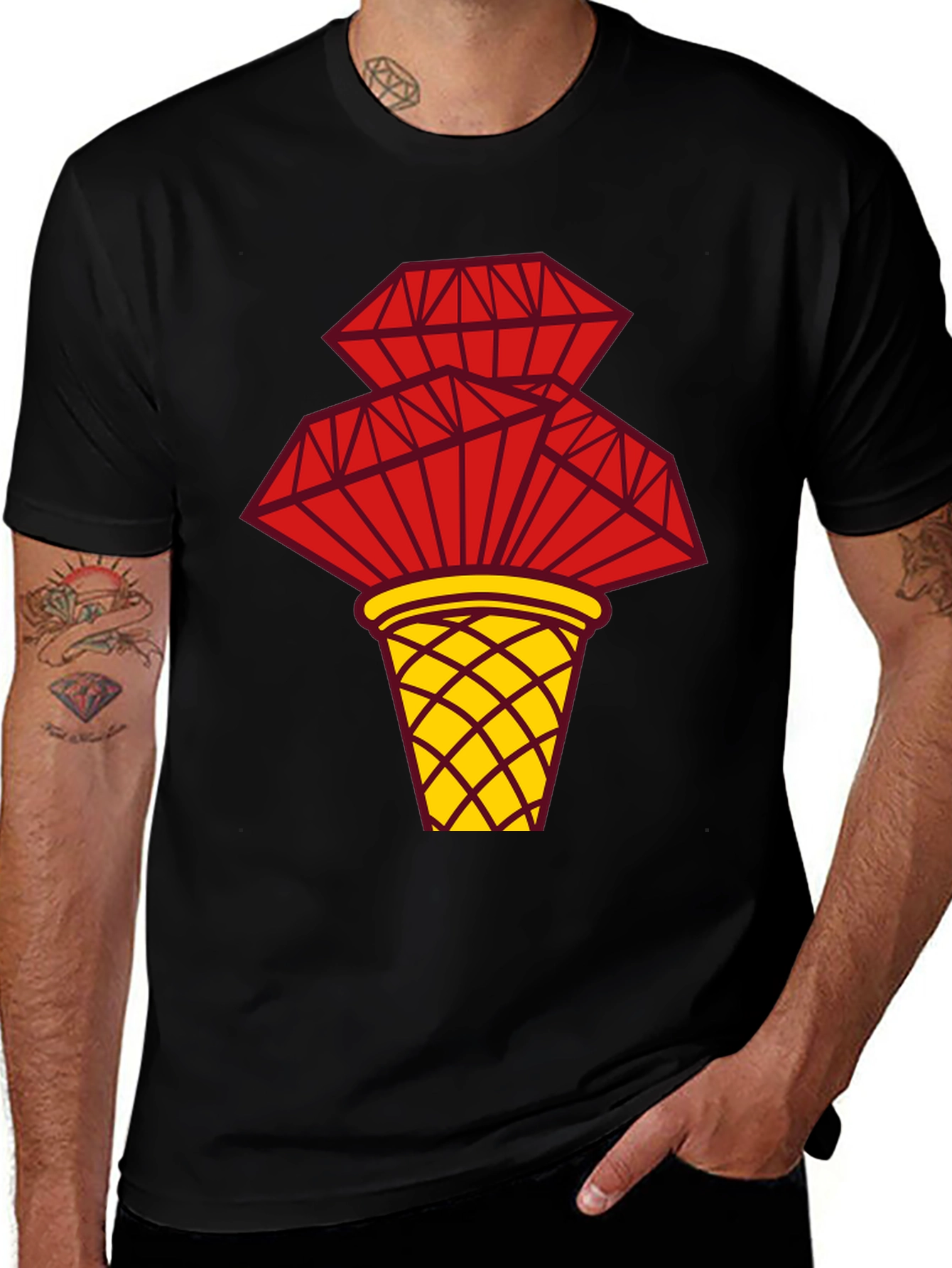Diamond Basket Graphic Tee - Mens