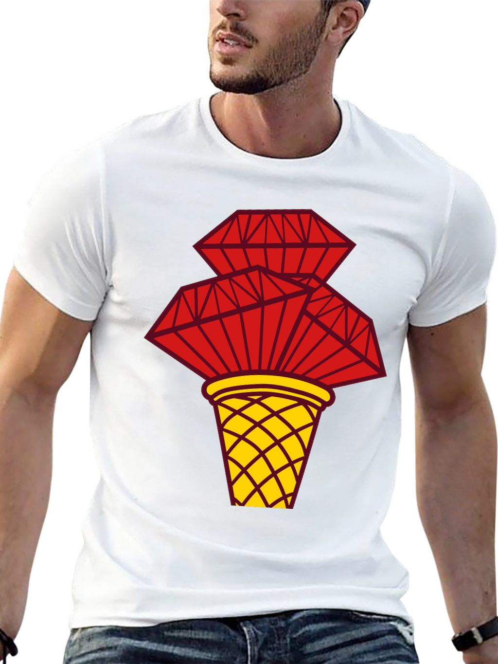 Diamond Basket Graphic Tee - Mens