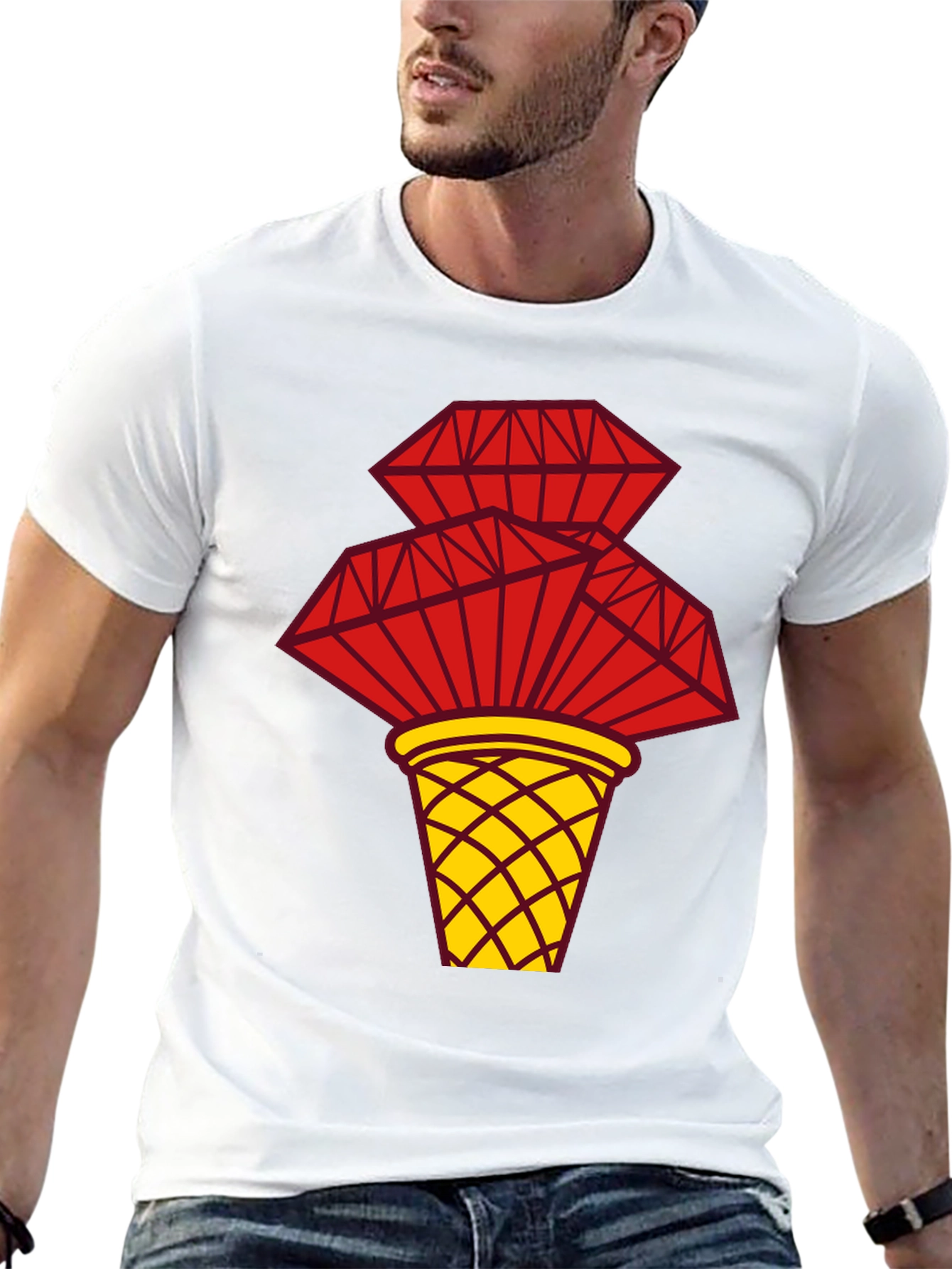 Diamond Basket Graphic Tee - Mens
