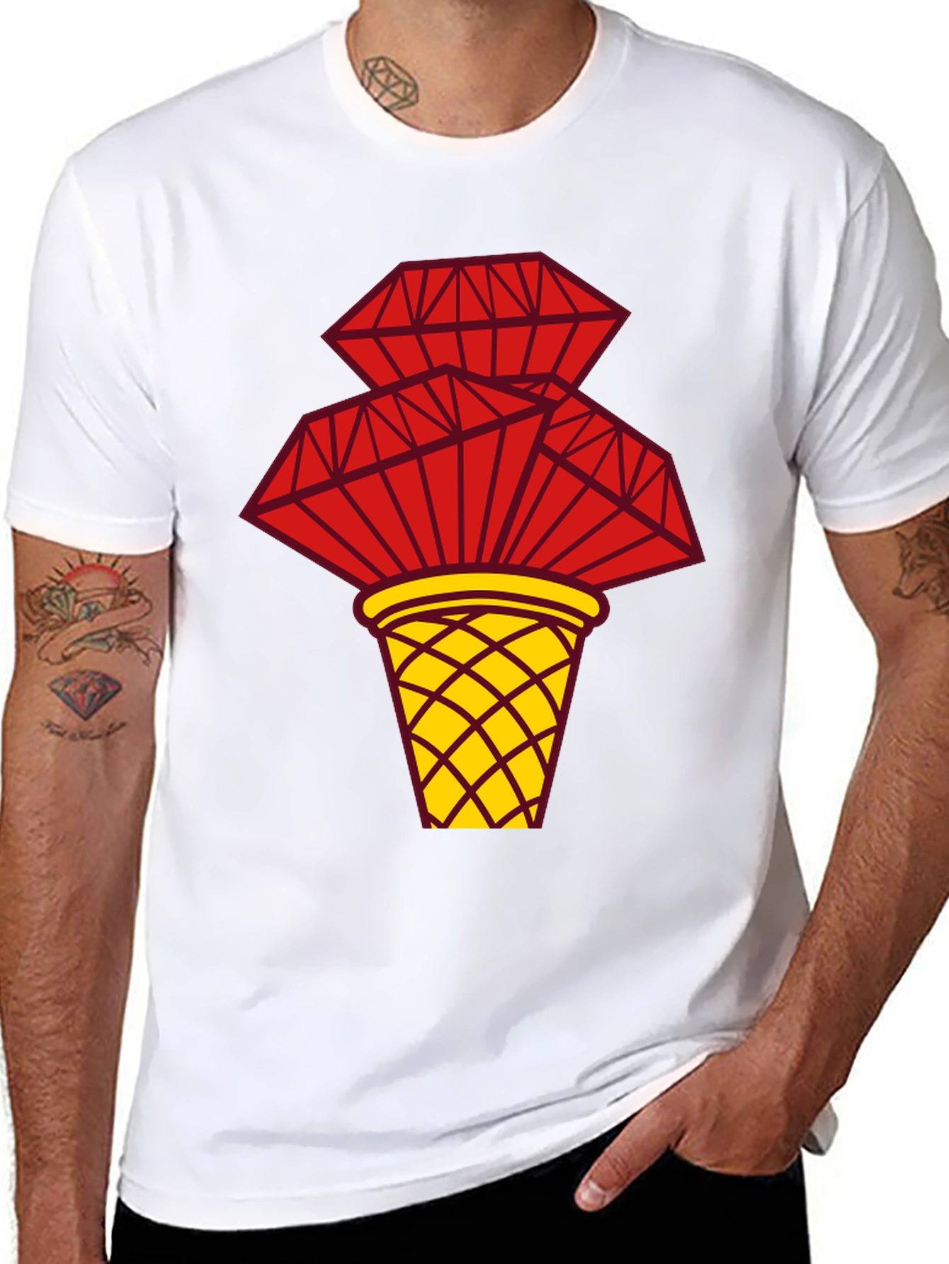 Diamond Basket Graphic Tee - Mens