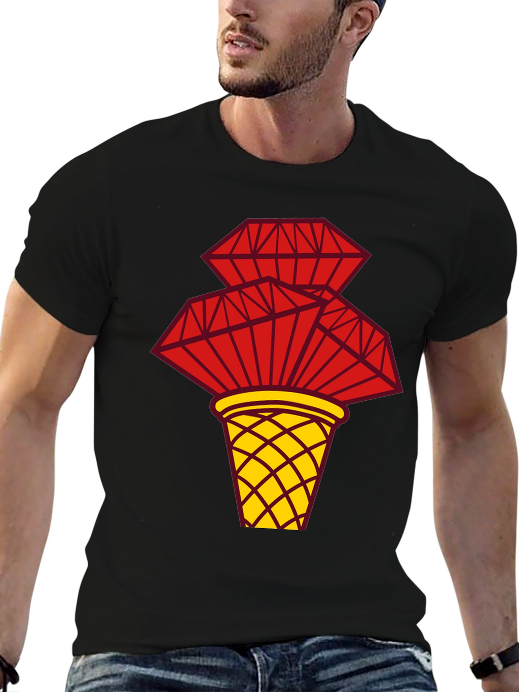 Diamond Basket Graphic Tee - Mens