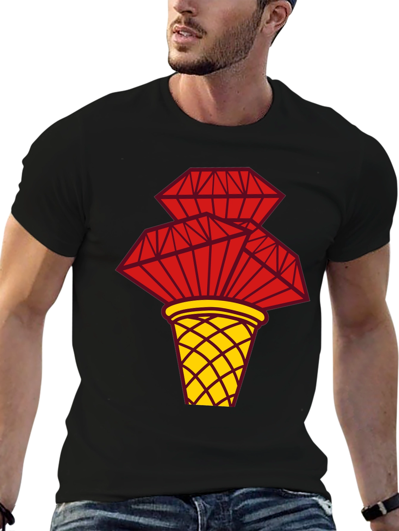 Diamond Basket Graphic Tee - Mens
