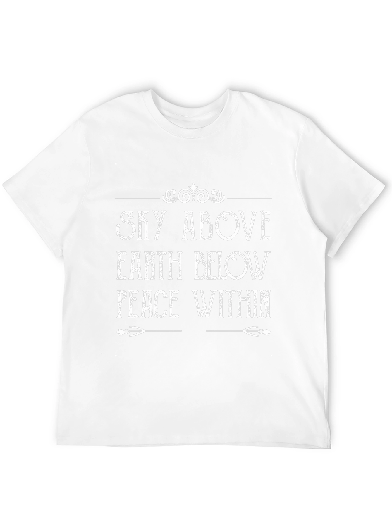 Sky Above Earth Below Peace Within Black T-Shirt