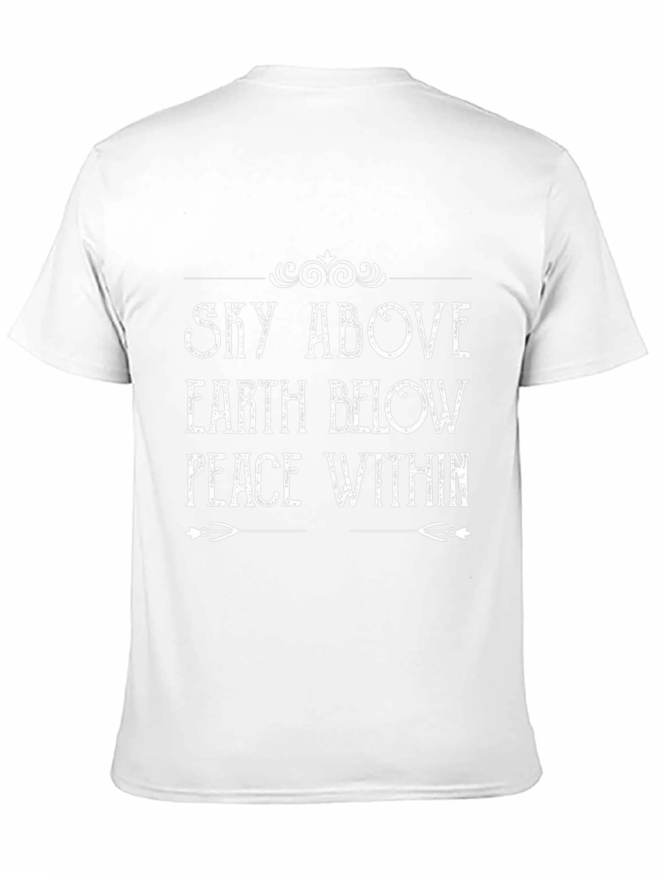Sky Above Earth Below Peace Within Black T-Shirt