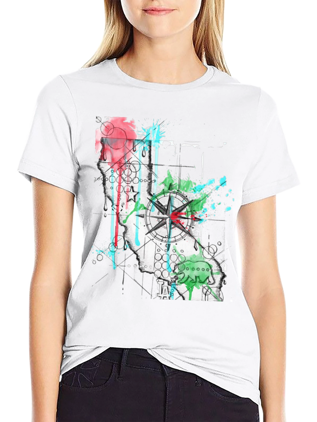 California Compass Graphic T-Shirt