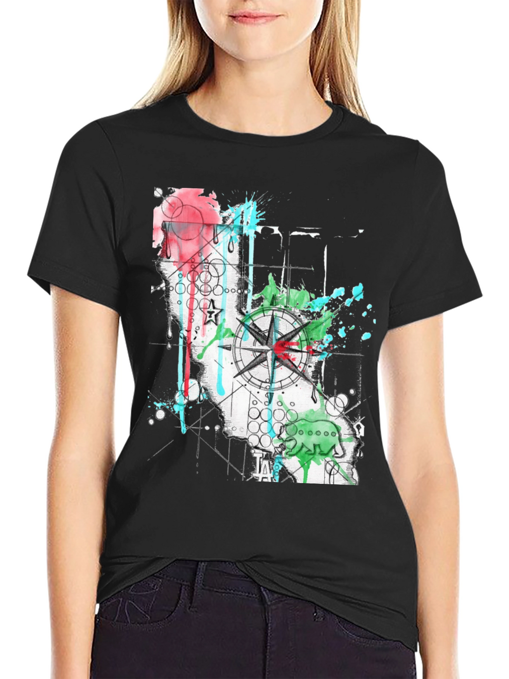 California Compass Graphic T-Shirt