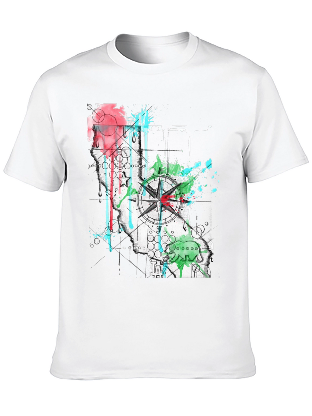 California Compass Graphic T-Shirt
