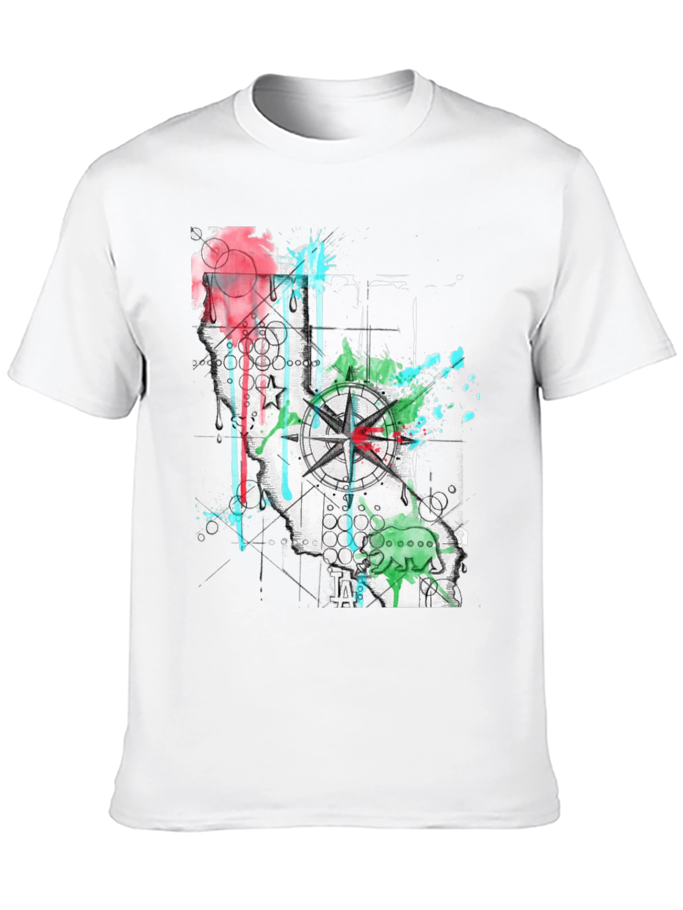 California Compass Graphic T-Shirt