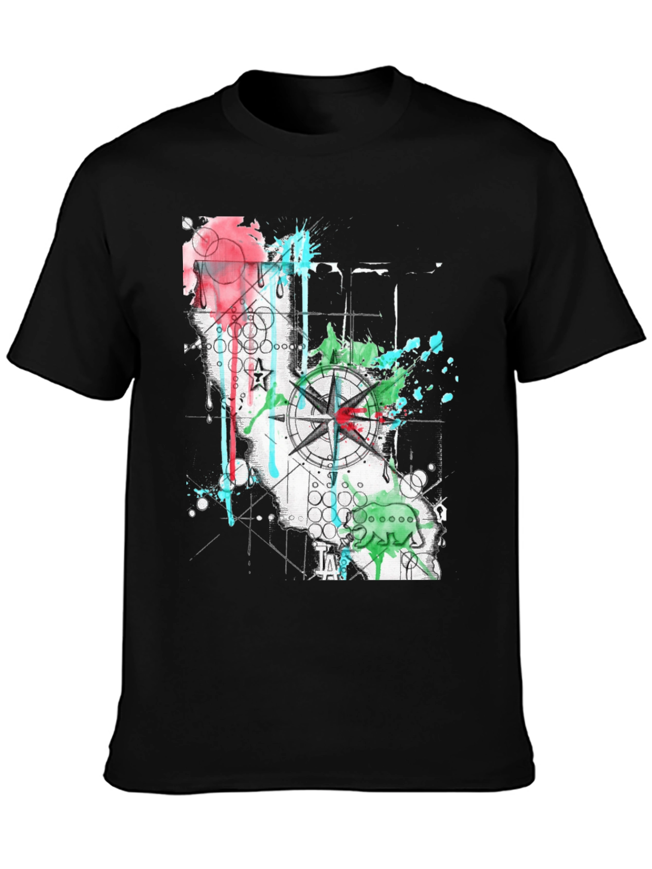 California Compass Graphic T-Shirt