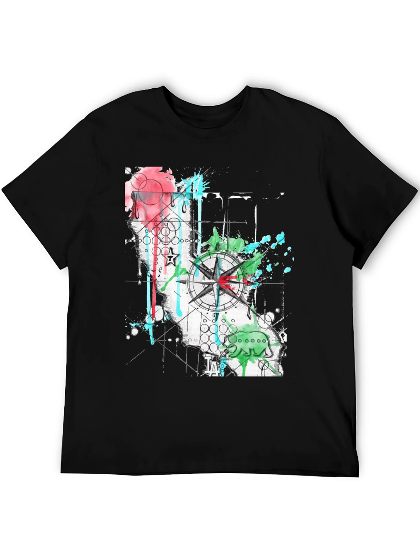 California Compass Graphic T-Shirt