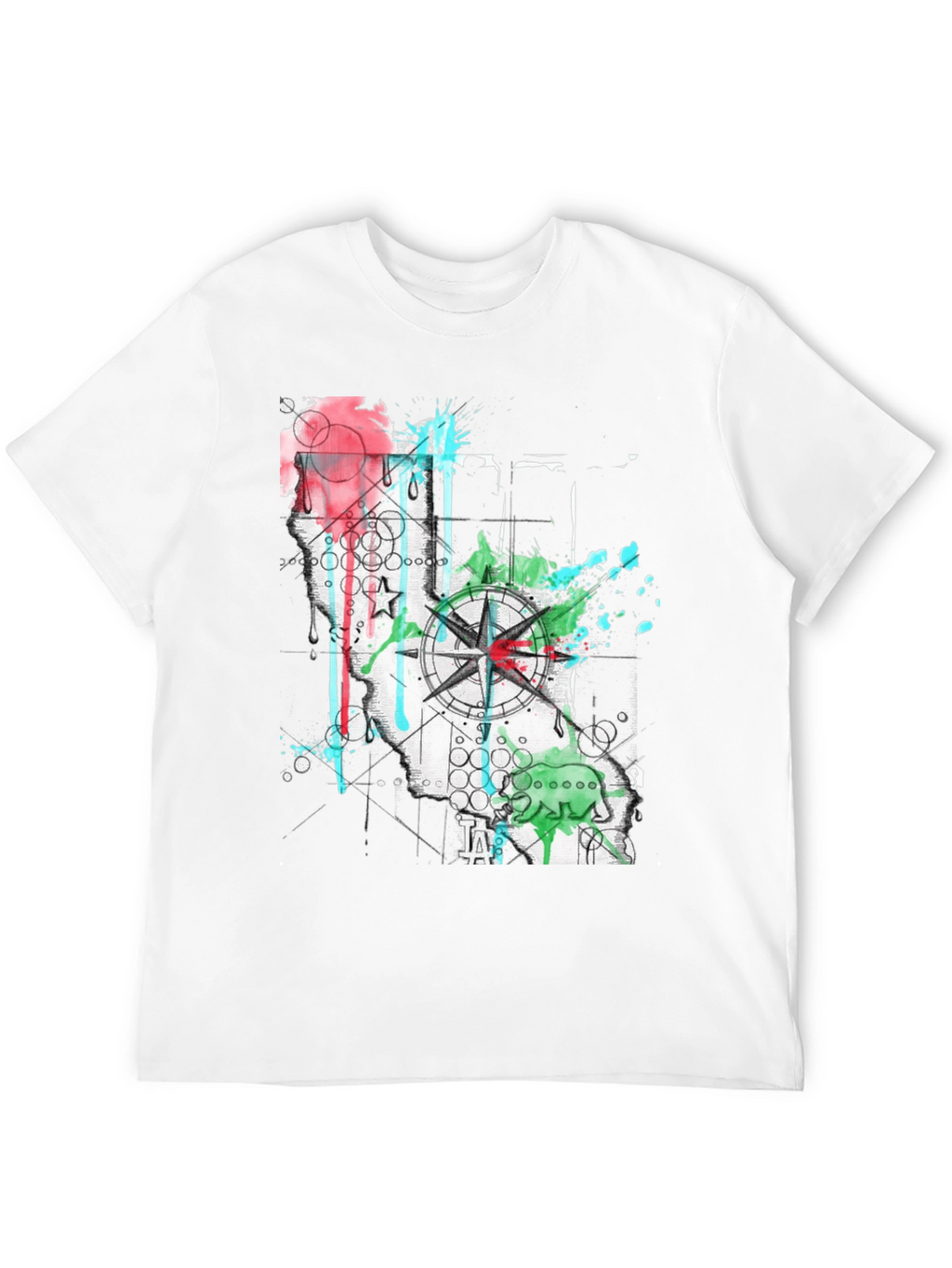 California Compass Graphic T-Shirt